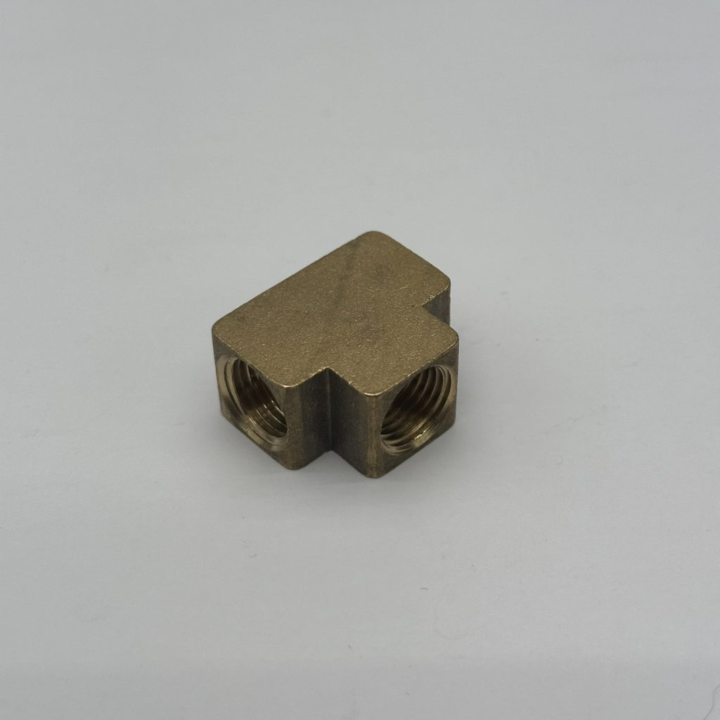 1/4 inch NPT Brass 3 Way Tee