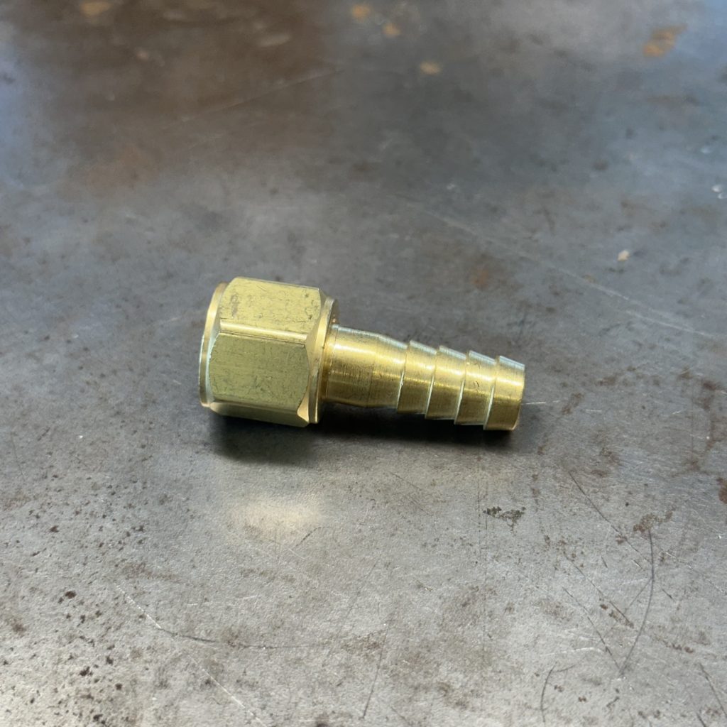 Hose End – Barb to CGA B with Hose Clamp